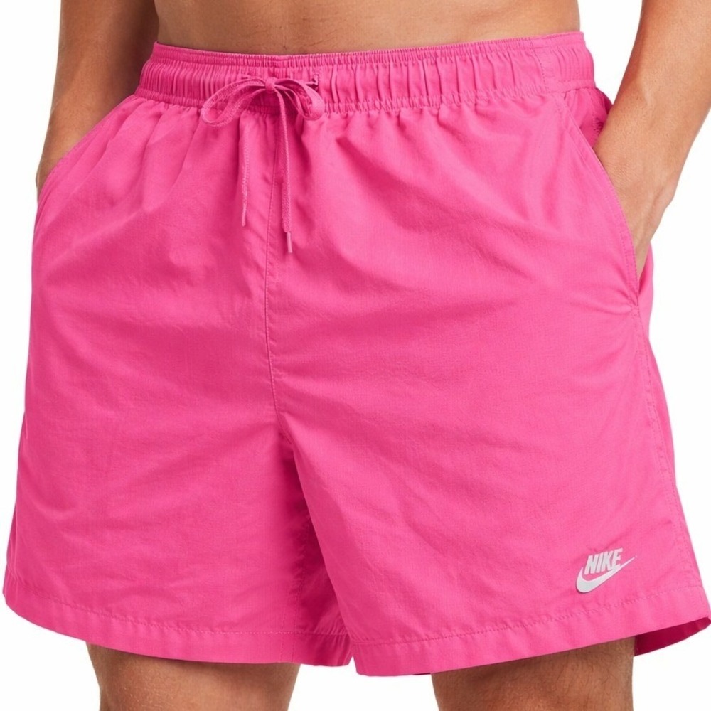 Nike Woven Flow Shorts XL Pink Mesh Lined‎ Swim Trunk Board Shorts 6" Sportswear